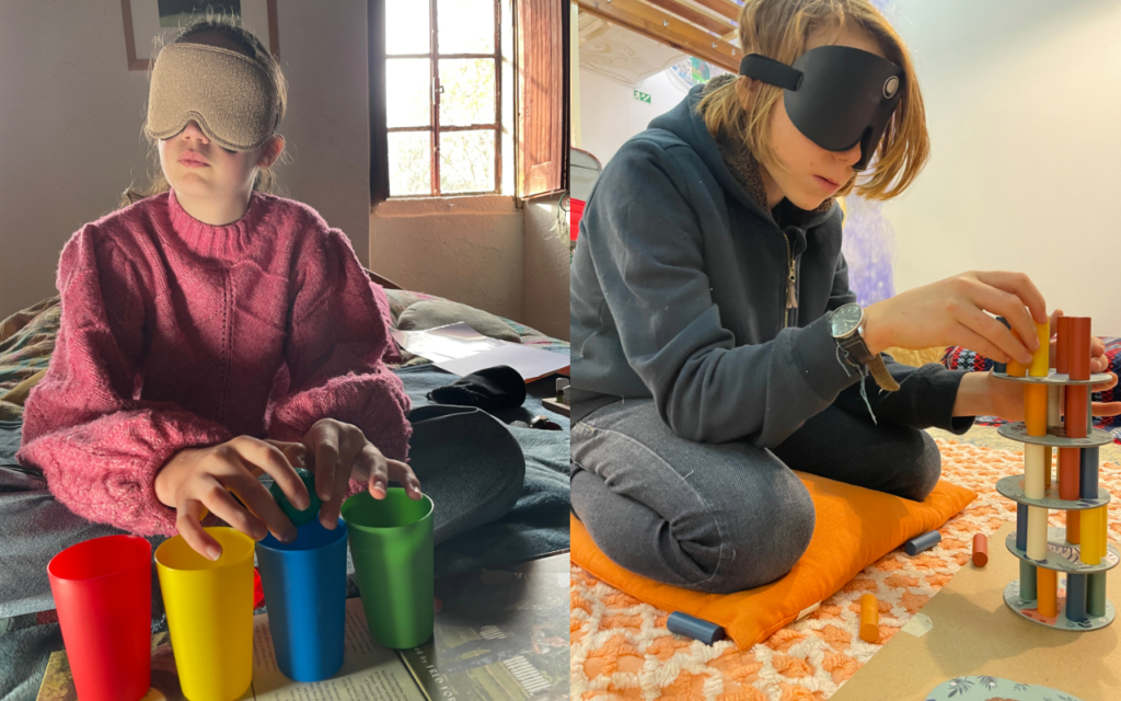 kids training their intuition and extra ocular vision